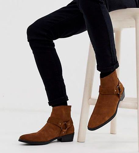 Hombre Zapatos de Botas de Botas chukka y safari Botines de caña alta Officina 36 de Ante de color Negro para hombre 